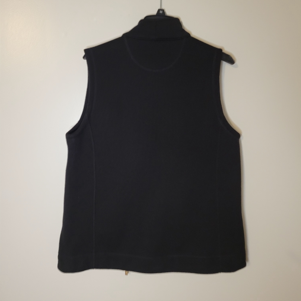 Calvin Klein Black Fleece Vest With Gold Zipper - Picture 5 of 7